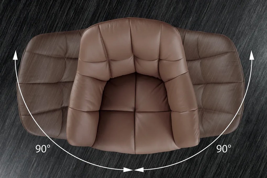 Papillon v hnedom odtieni otočná stolička