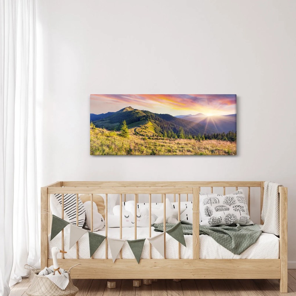 Obraz - Lesná krajina (120x50 cm)