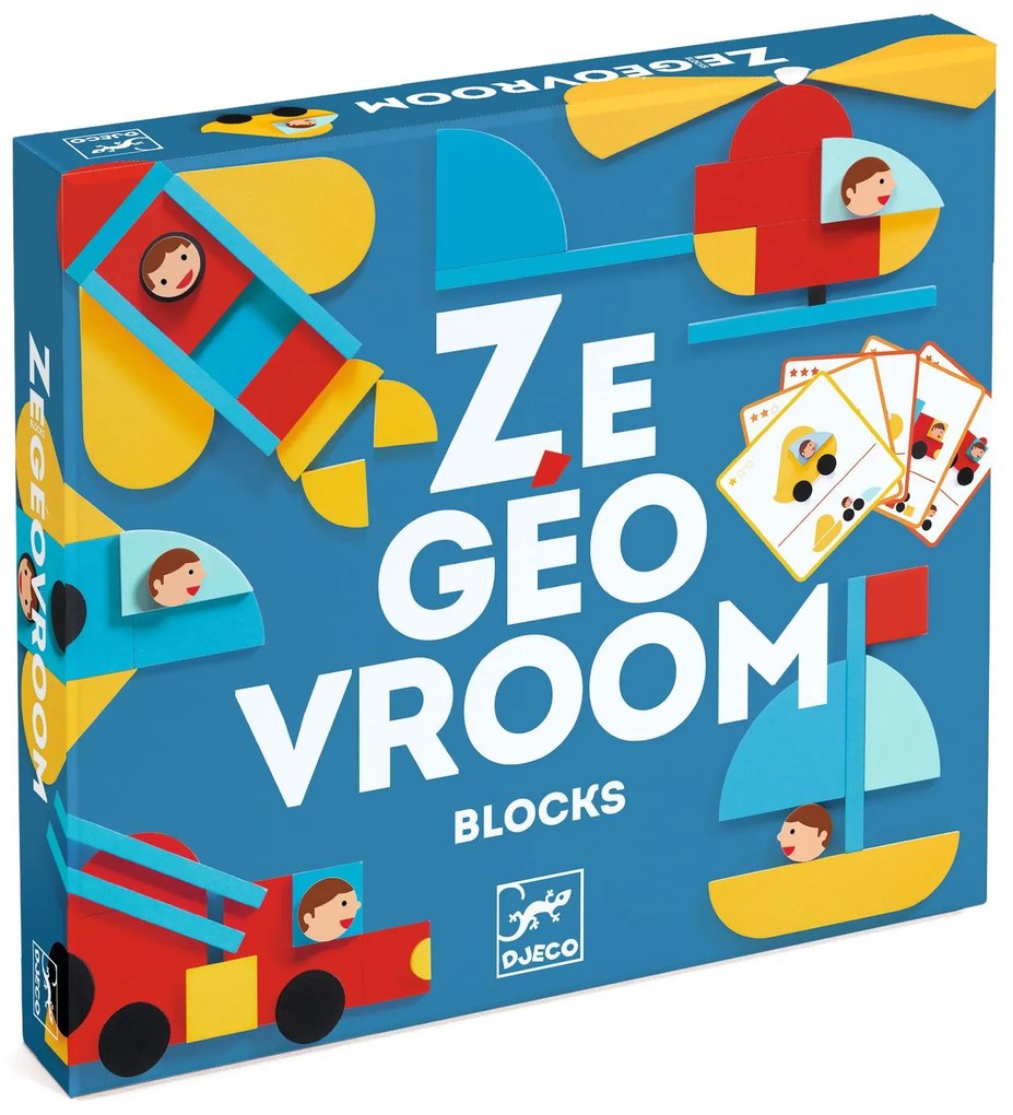 Geometrické tvary - skladačka - dopravné prostriedky