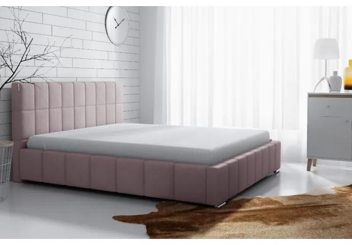 Jemná čalúnená posteľ Lee 120x200, ružová