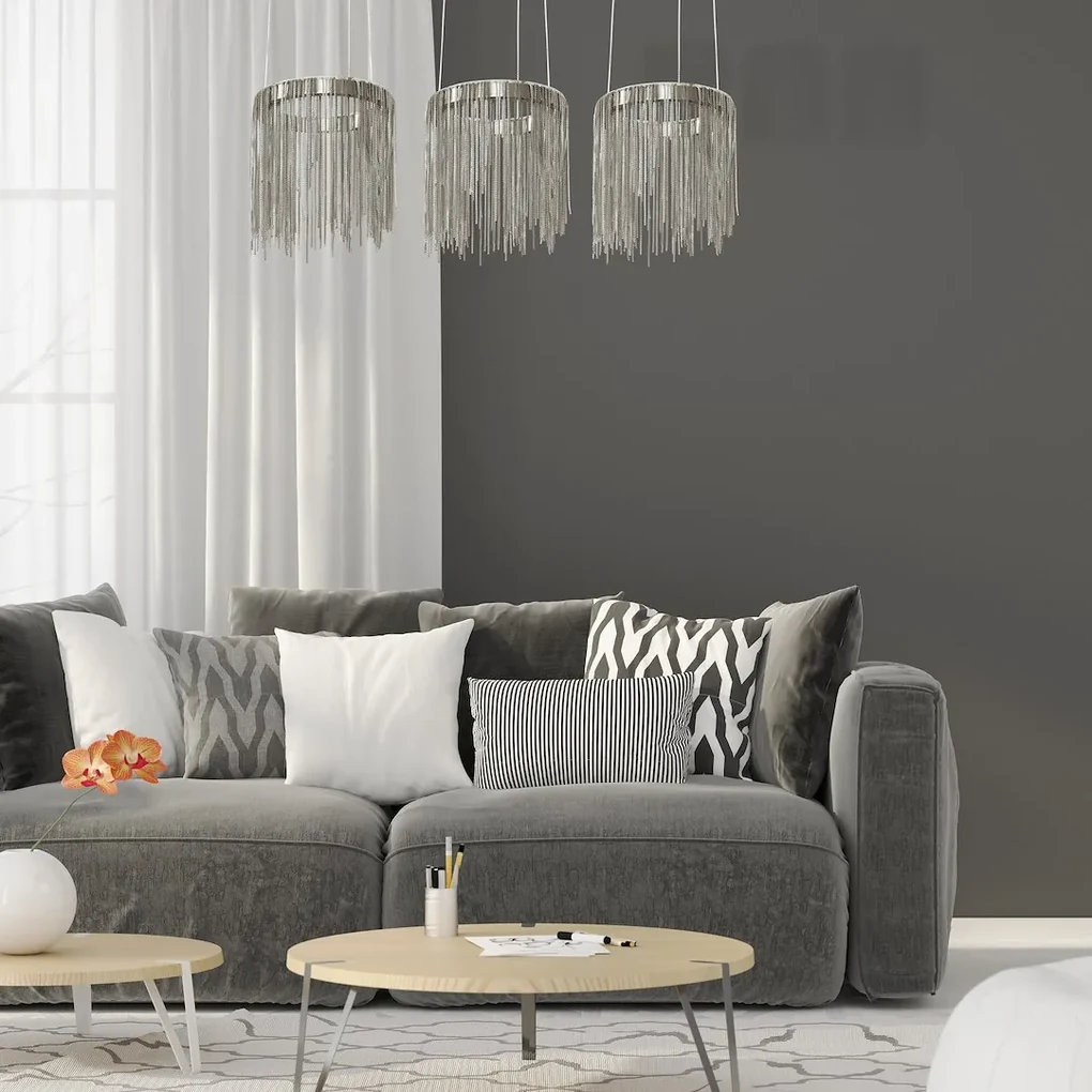 Závesné LED svietidlo Cascata, 1x LED 54w, 3000k, ch