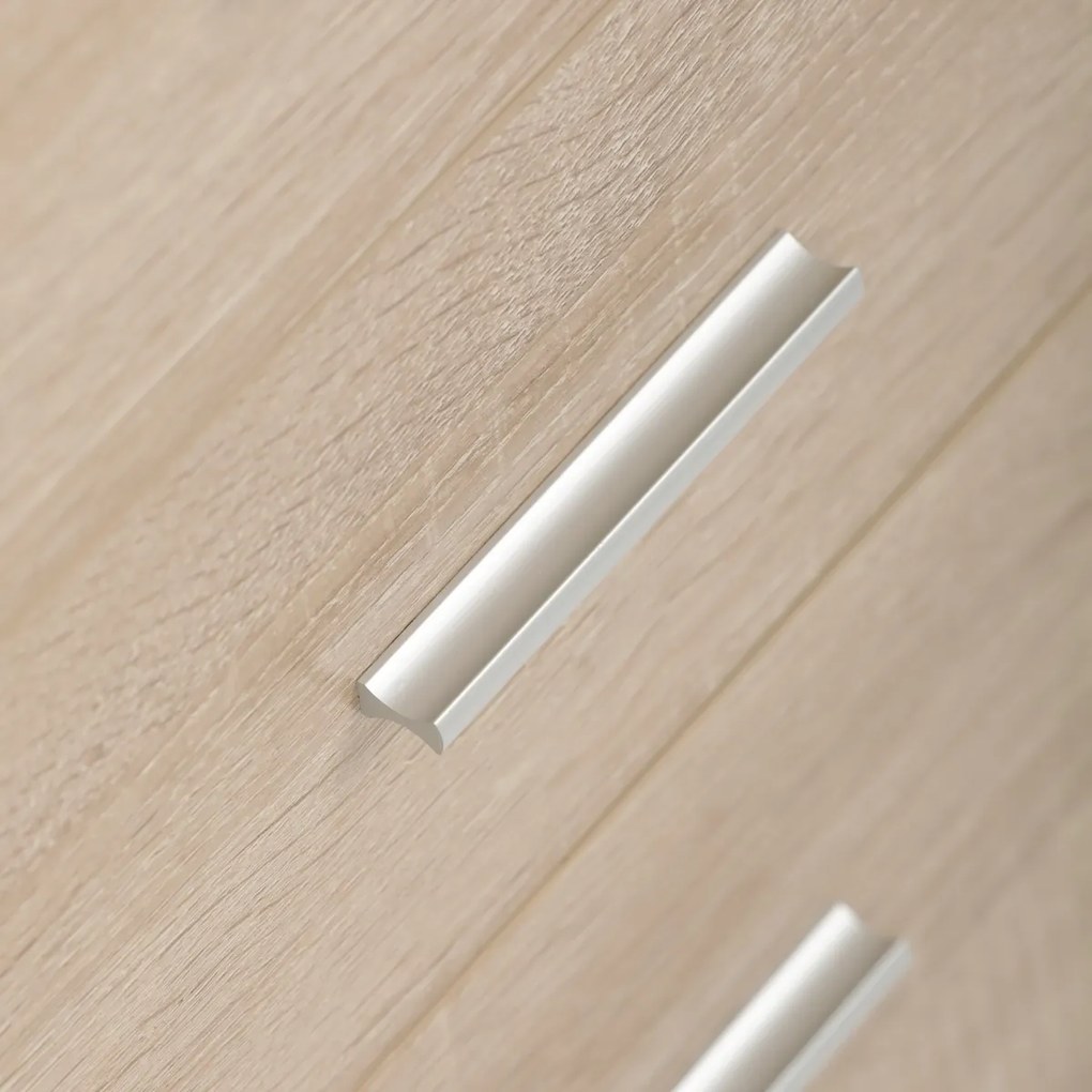 Kancelársky stôl 3218 SON, biely a dub Sonoma