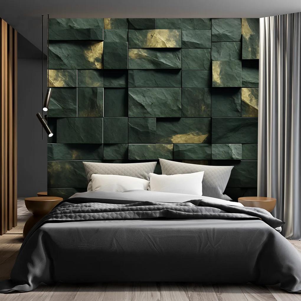 Gario Fototapeta Zelené mozaikové kocky Materiál: Vliesová, Rozmery: 200 x 140 cm