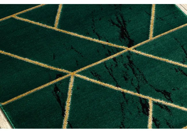 Behúň EMERALD exkluzívny 1012 glamour, marmur, geometrický zelený / zlatý - Výpredaj