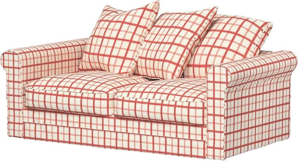 Poťah 2-miestnej sekcie Grönlid farba produktu červená látka vzorované