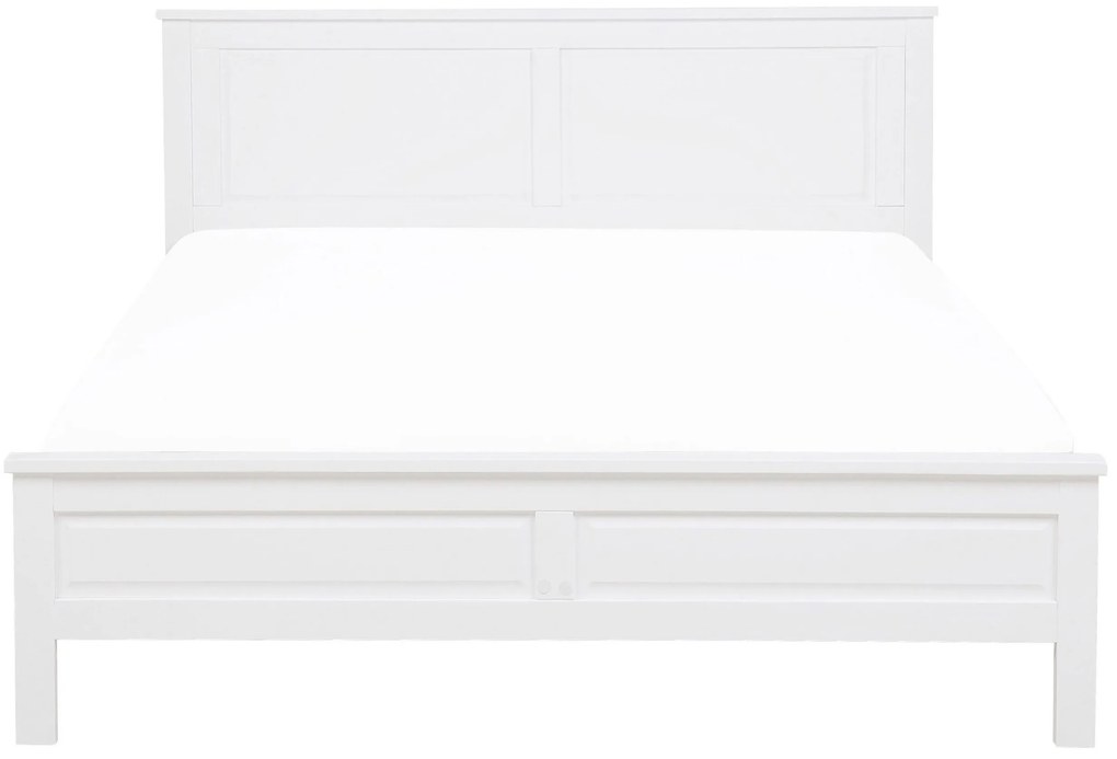 Drevená posteľ 160 x 200 cm biela OLIVET Beliani