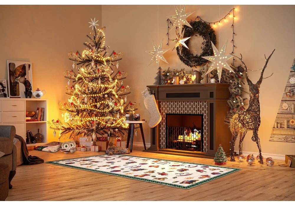 Zelený behúň s vianočným motívom 80x200 cm Green Christmas – Villeroy&amp;Boch