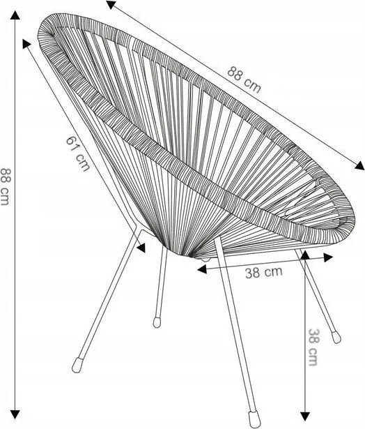 Záhradné kreslo ACAPULCO - zelené