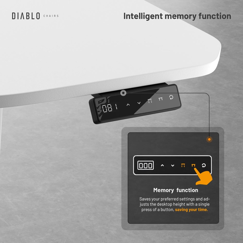 Výškovo Nastaviteľný Stôl Diablo X-Tensio 1600 Biely