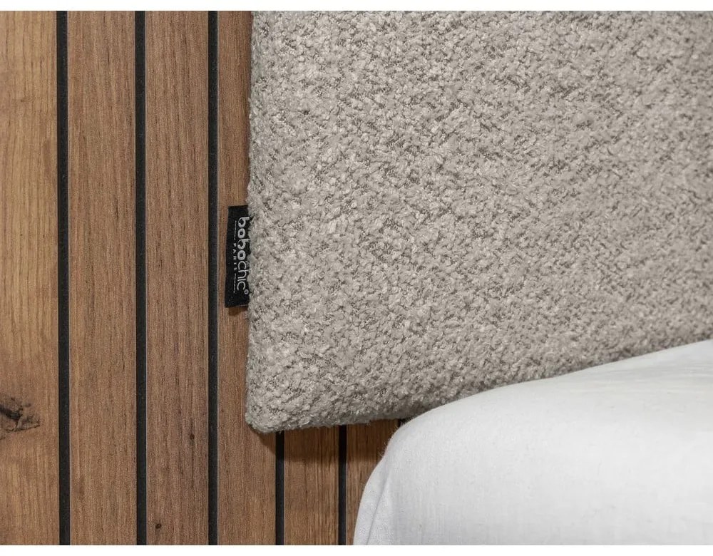 Svetlosivá dvojlôžková posteľ s roštom 140x190 cm Lior – Bobochic Paris