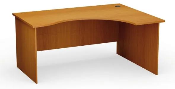 Rohový kancelársky pracovný stôl PRIMO Classic, zaoblený 160x120 cm, pravý, čerešňa