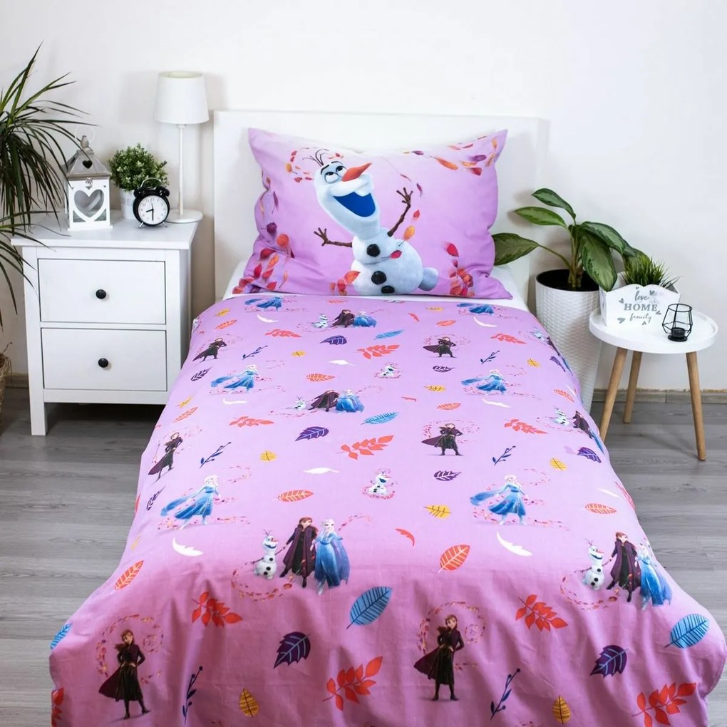 Jerry Fabrics Bavlnené obliečky Frozen „Magicaltime“, 140 x 200 cm, 70 x 90 cm, 140 x 200 cm, 70 x 90 cm