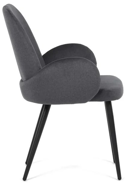 Autronic BONTEC Jedálenská stolička, šedá, zamatová látka, DCL-X7129 GREY2 Farba: Šedá