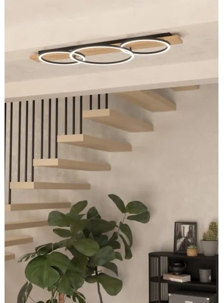 Eglo 901717 - LED Stropné svietidlo BOYAL 3xLED/12W/230V 3000K béžová/čierna
