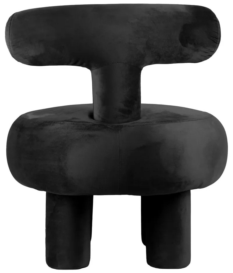 Čierne zamatové kreslo Abrazo – Leitmotiv