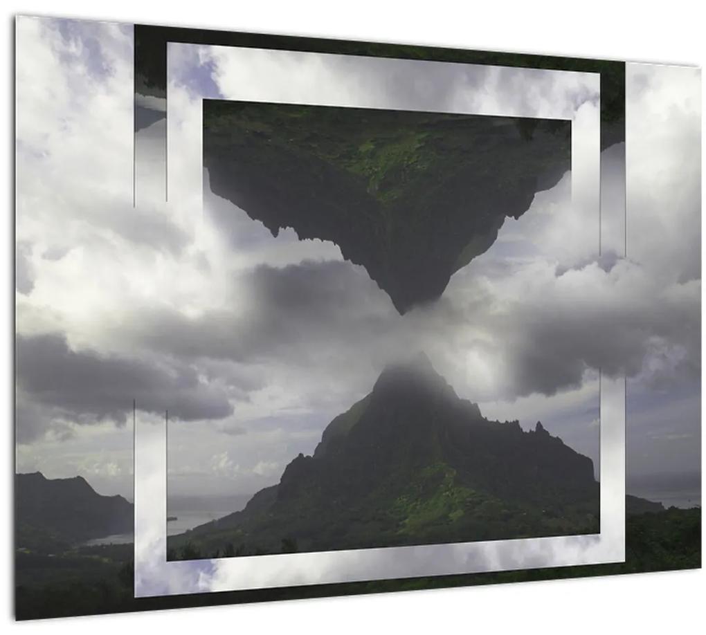 Obraz - Hory na Islande, geometrická koláž (70x50 cm)