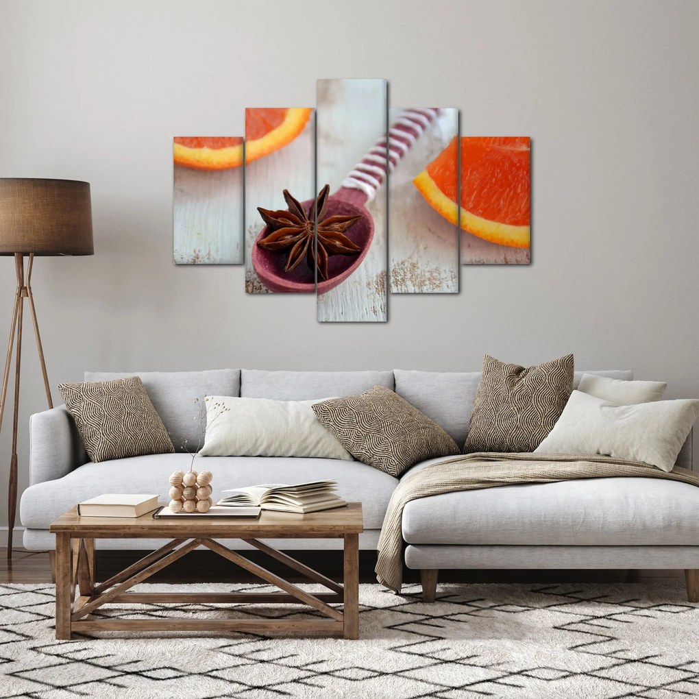 Obraz škorice na lyžici (150x105 cm)