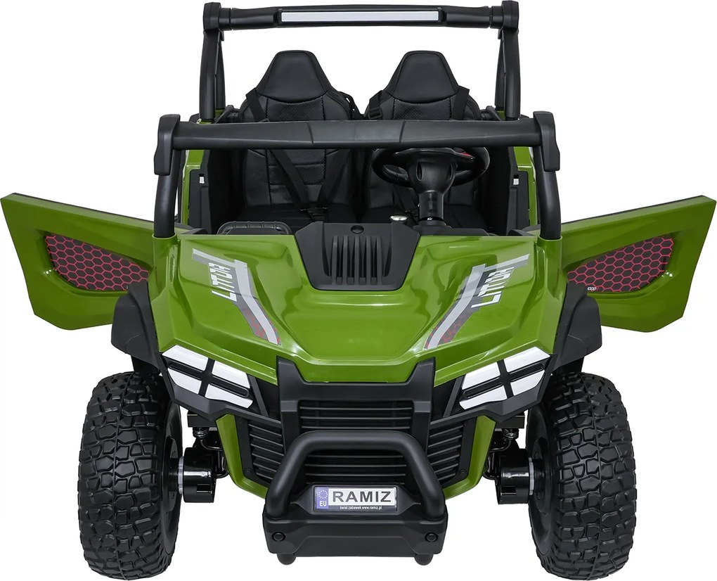 Ramiz Elektrická bugina Gravity pre deti zelená + pohon 4x4 + diaľkové ovládanie