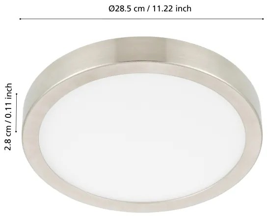 Eglo 98845 - LED stmievateľné kúpeľňové svietidlo FUEVA-Z LED/19,5W/230V IP44