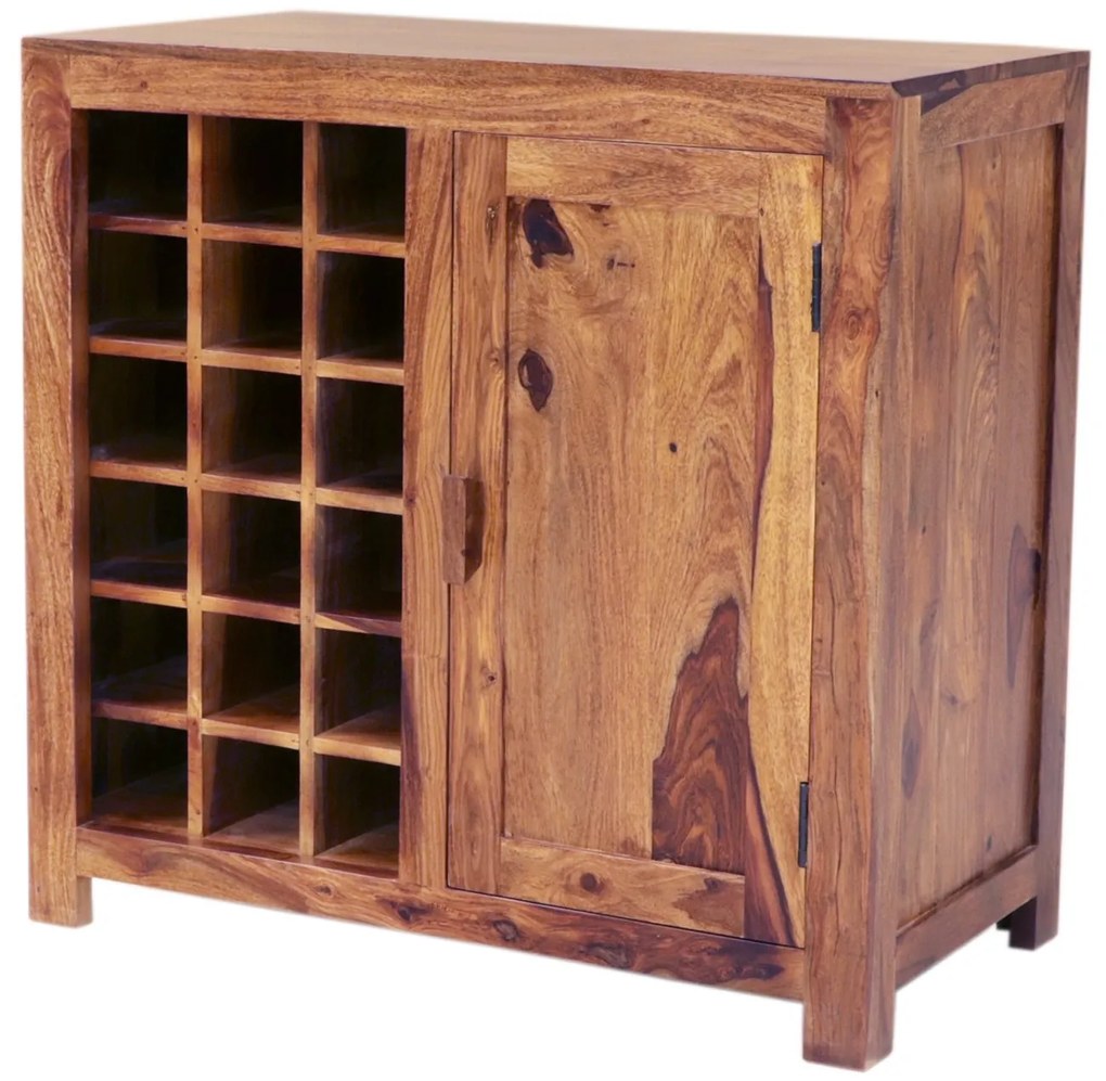 furniture-nabytek.cz - Dřevěná vinotéka 90x90x45 z masivu palisandr