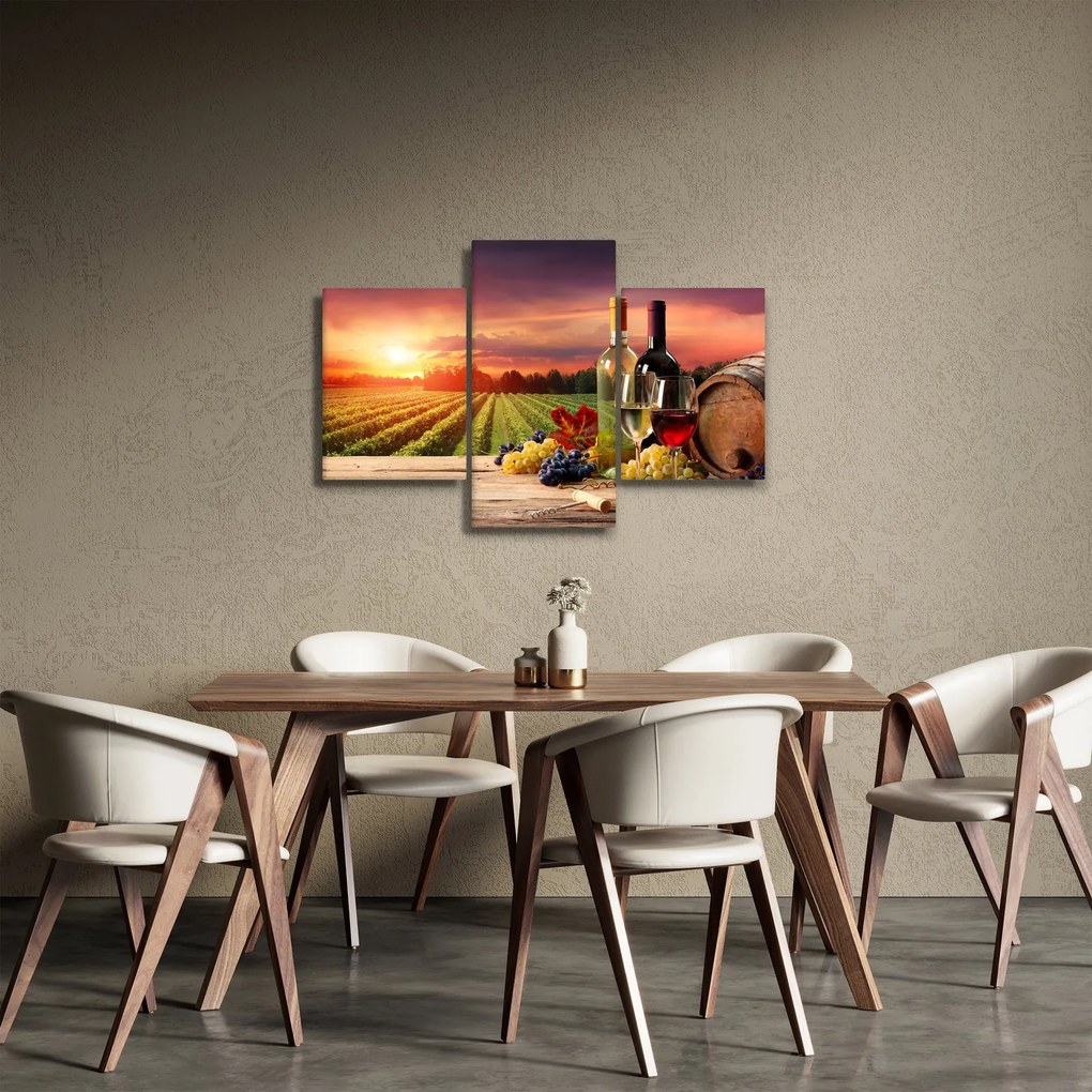 Obraz vinice s vínom (90x60 cm)