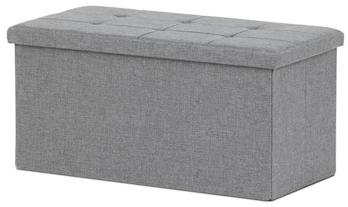 Autronic BONTEC Taburet s úložným priestorom, čierna, látka, TAB-462 BK2 Farba: Šedá