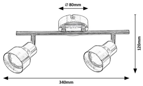 Rabalux 3184 - Bodové svietidlo BLAKE 2xGU10/50W/230V
