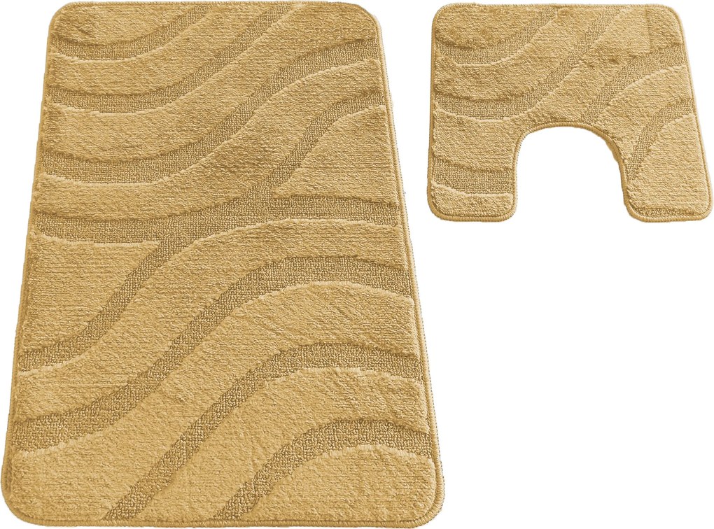 DY Kúpeľňová sada koberčekov s výrezom Symphony - žltá