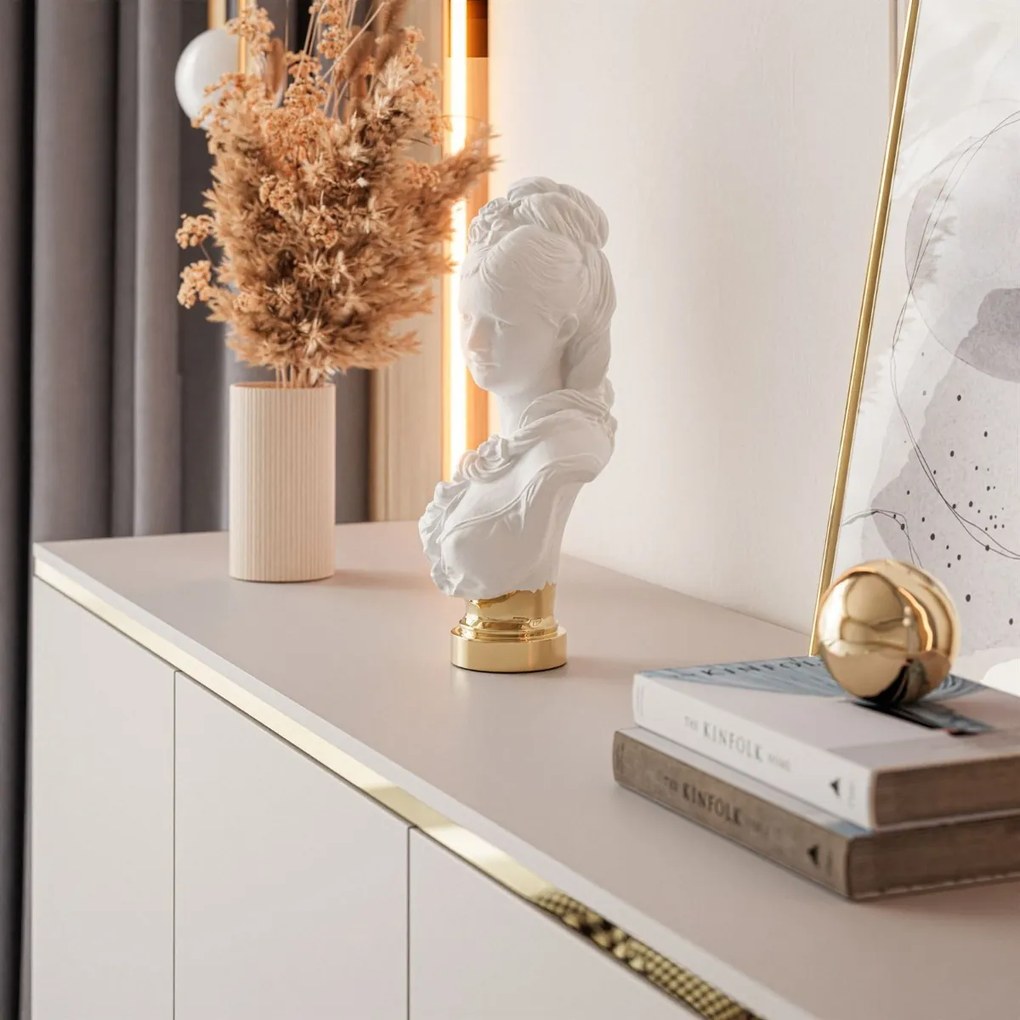 KOMODA NESSIE NA NOŽIČKÁCH KAŠMÍR + ZLATÁ 140 cm