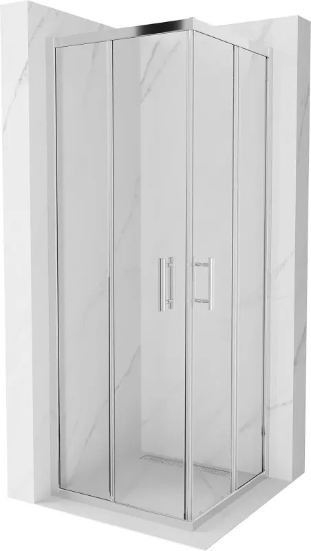 Mexen Rio, štvorcová sprchová kabína 70 x 70 cm, 6mm číre sklo, chrómový profil, 860-070-070-01-00