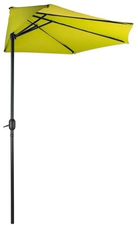 DEMA Polkruhový slnečník 300 cm La Spezia, žltý