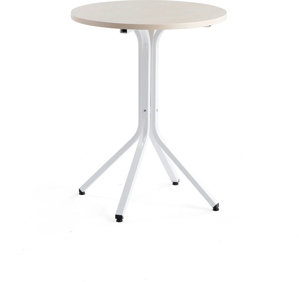 Stôl Various, Ø700x900 mm, biela, breza