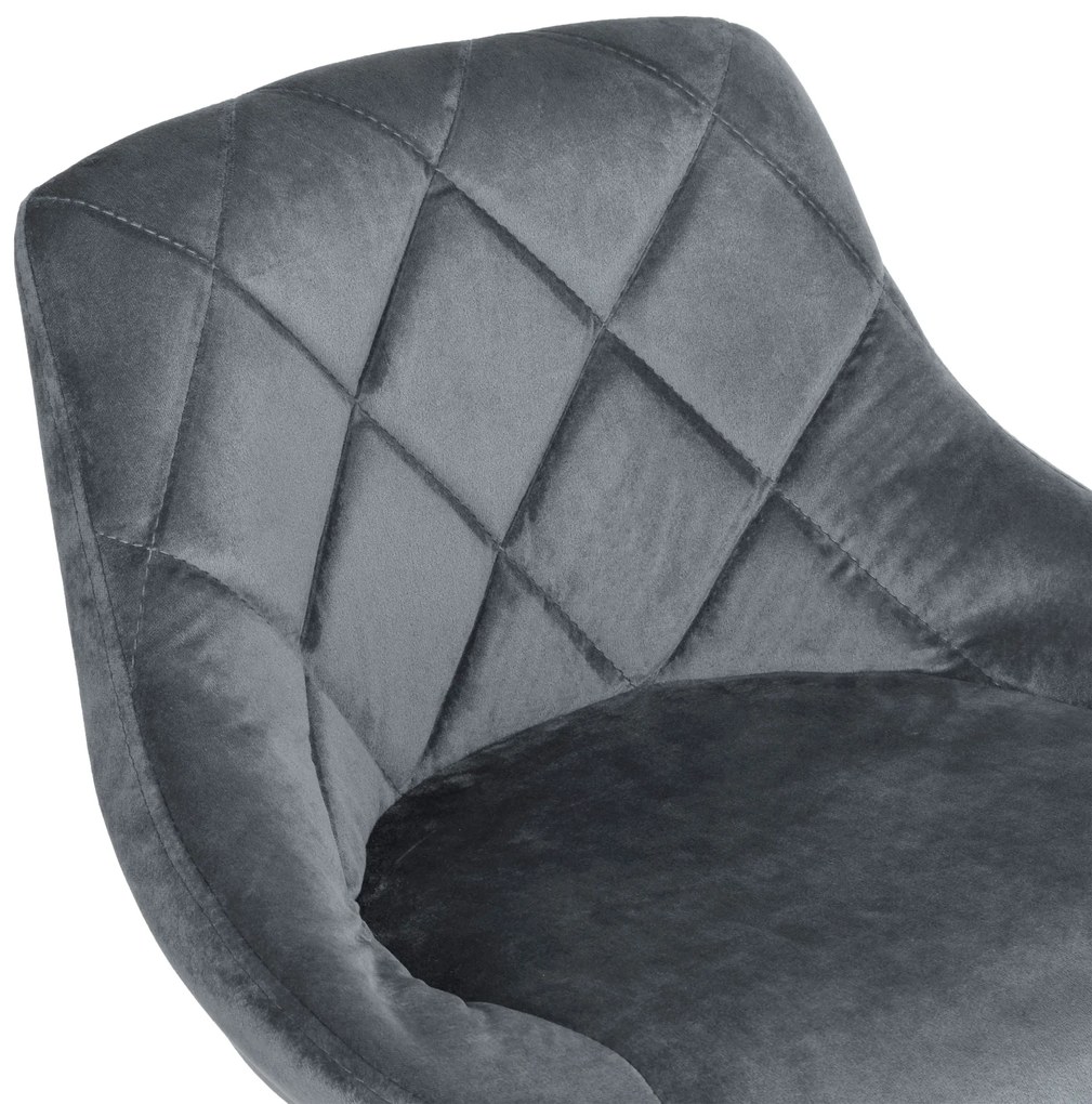 JAKS Barová stolička cydro black velvet grafit