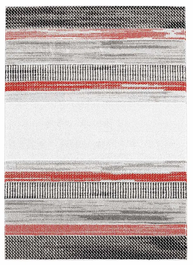 Dekorstudio Moderný koberec MODA SOFT sivo červený 1142 Rozmer koberca: 80x300cm