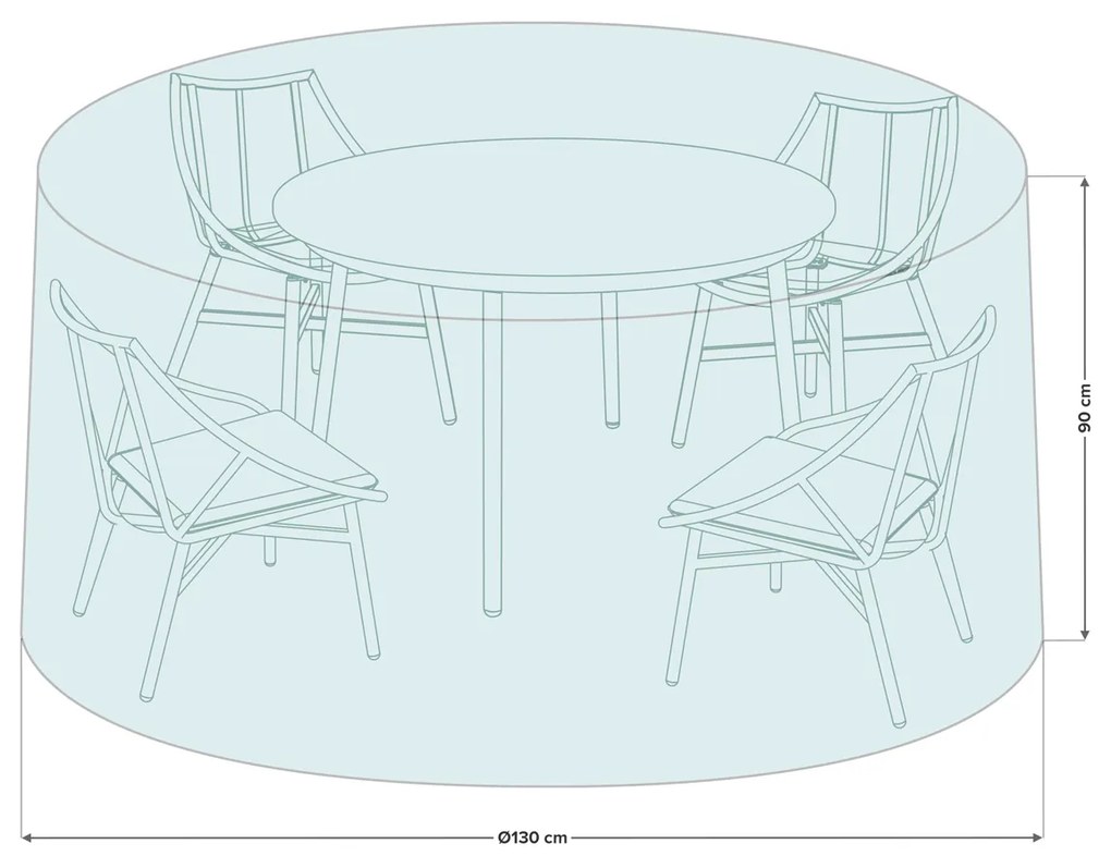 Ochranný obal na záhradný set E-NBD100 - svetlosivá