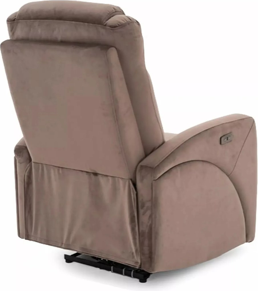 Elektrické polohovacie kreslo KRONOS Velvet cappuccino