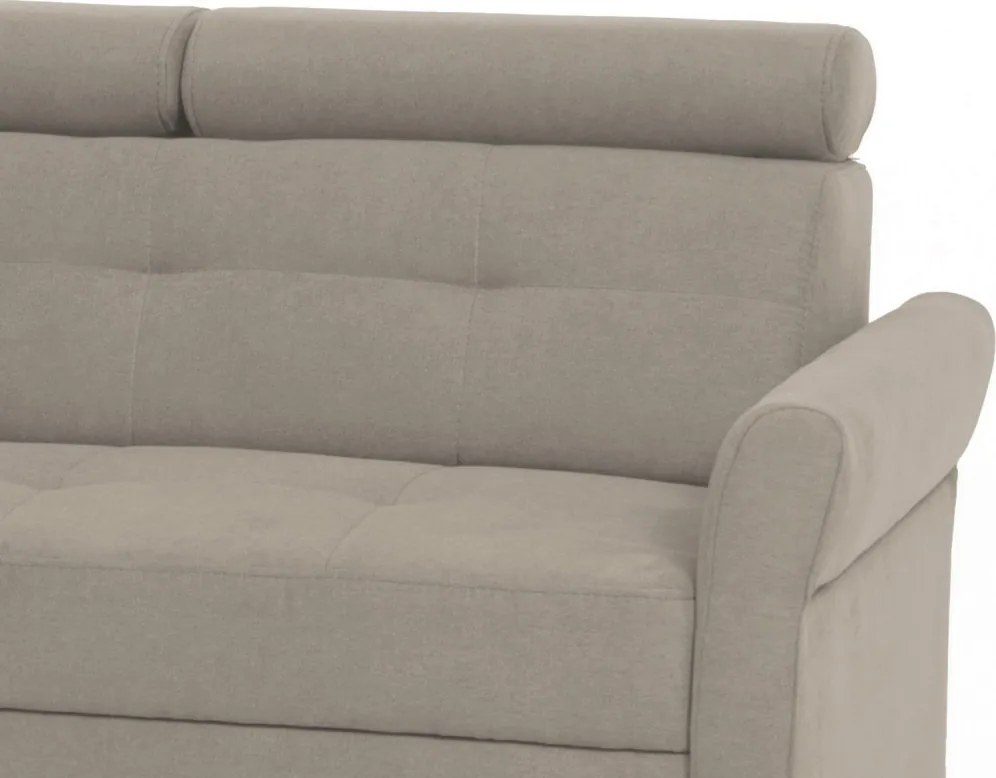 Rohová sedacia súprava Harris, hnedo-béžová taupe látka, ľavý roh