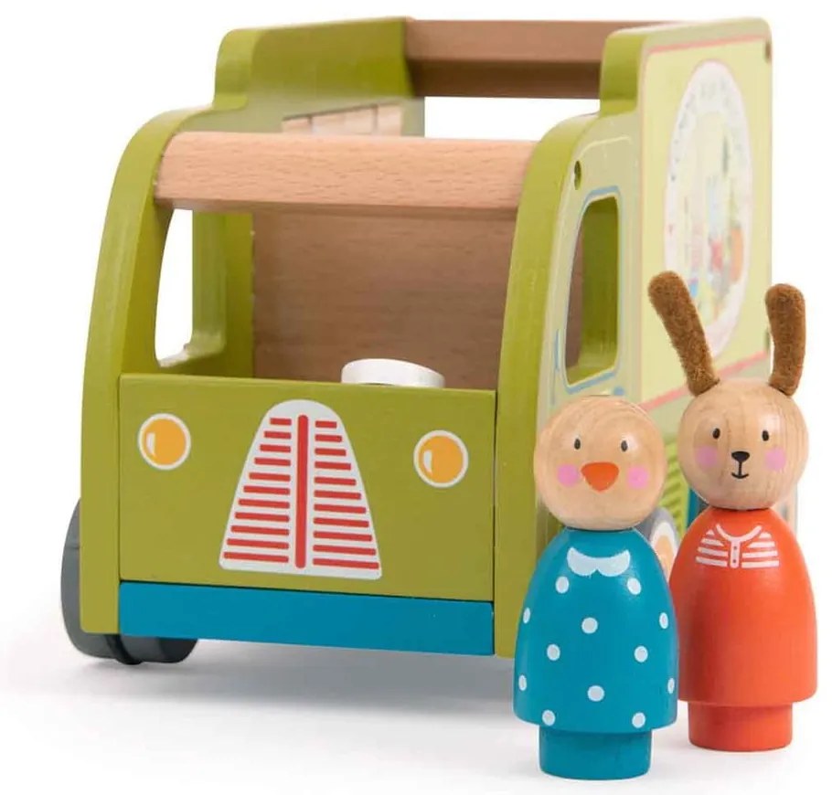 Drevené autíčko La Grande Famille Food Truck – Moulin Roty