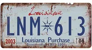 Ceduľa značka Louisiana