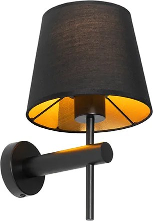 Moderná nástenná lampa čierna - Pluk