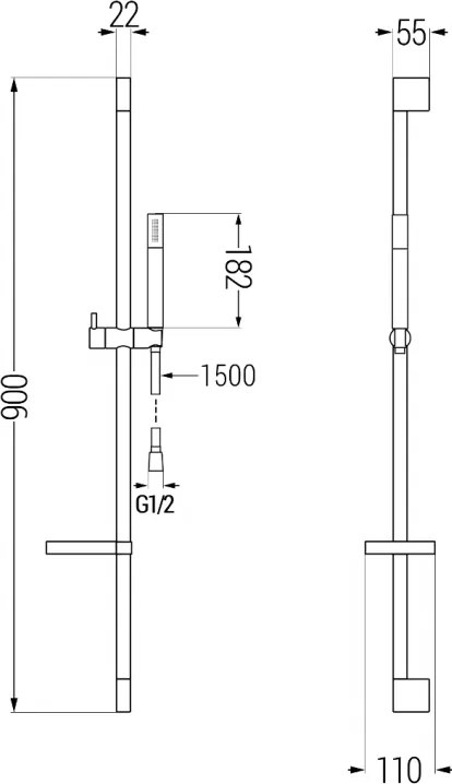 Mexen sprchový set DS70, chróm, 785704583-00