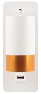 Nástenné bodové svietidlo s USB nabíjačkou 1xGU10/35W/230V biela/zlatá