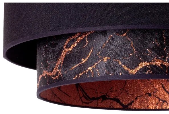 Duolla - Luster na lanku NANTES 1xE27/15W/230V pr. 45 cm čierna/medená