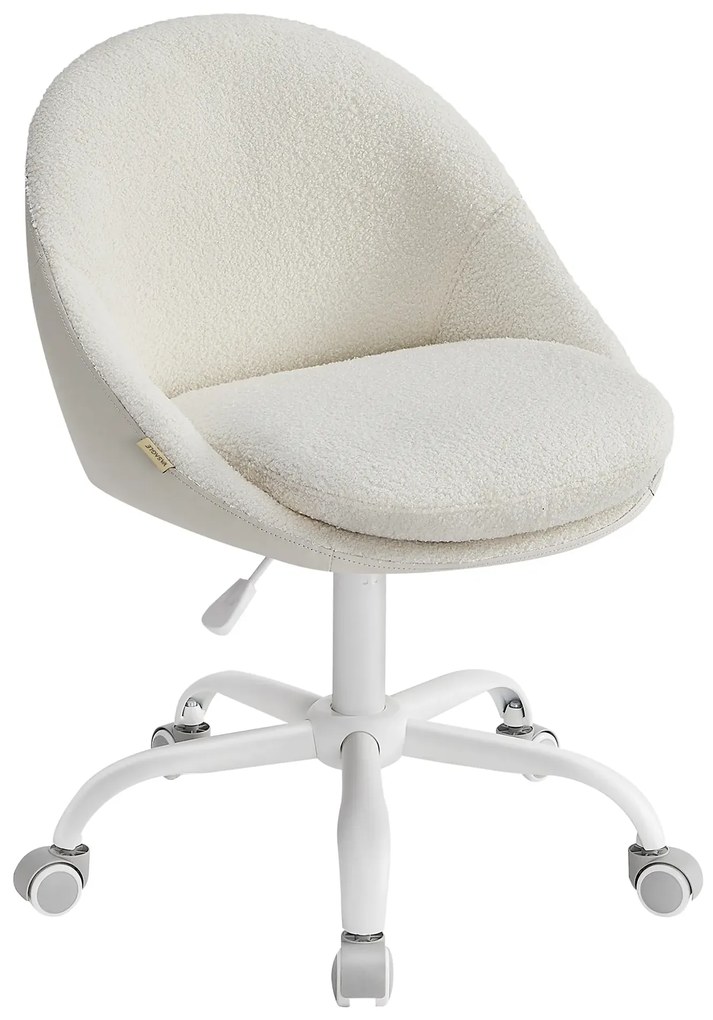 Otočná kancelářská židle Niama bílá/béžová