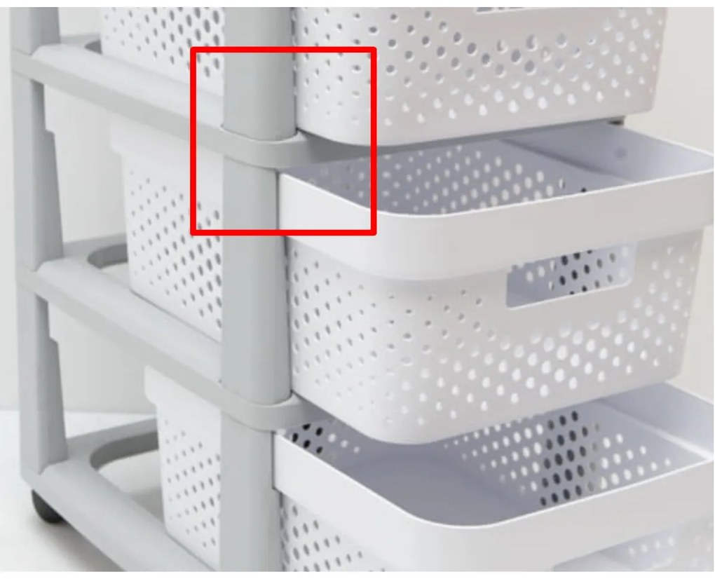 Curver Rozkladacie Šuplíky Infinity 4x11L biele s bodkami