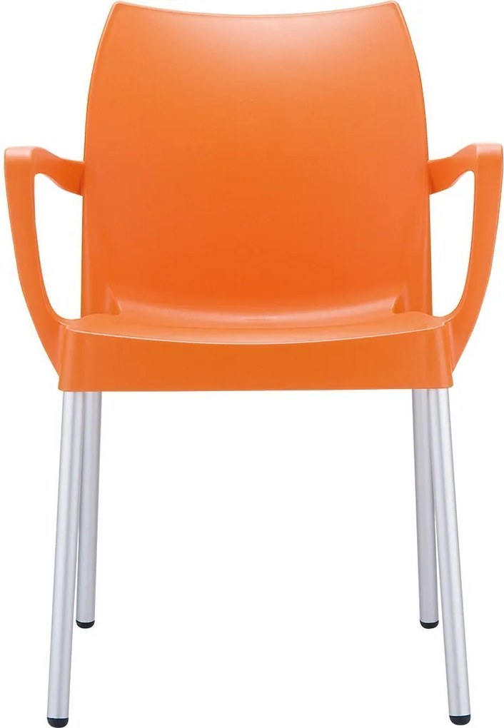 DOLCE záhradná stolička s podrúčkami orange