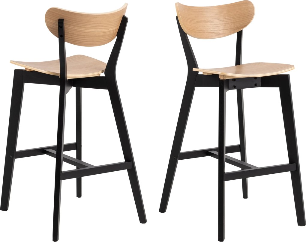 ROXY Dub Prírodný / Čierna Konštrukcia – DREVENÁ BAROVÁ STOLIČKA DO KUCHYNE, OBÝVAČKY A REŠTAURÁCIE V ŠTÝLE RETRO