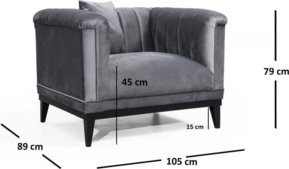 Křeslo Trendy šedé