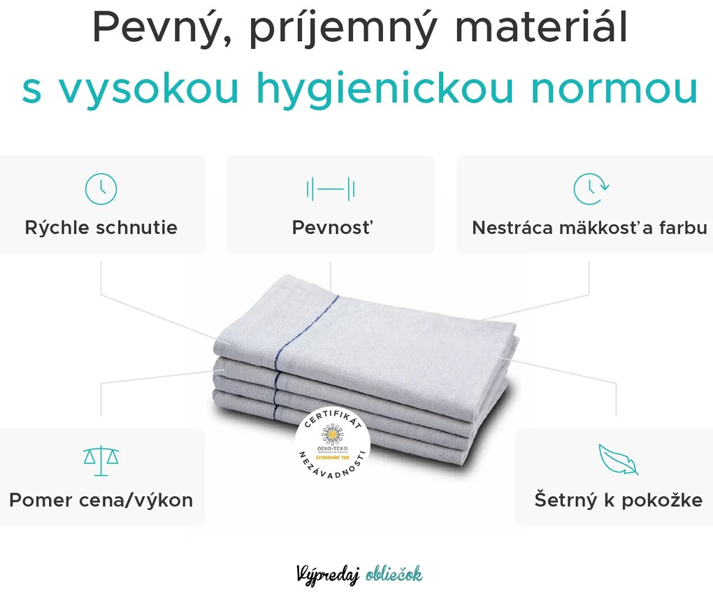 Zdravotnícky uterák MEDI 50 x 100 cm, 100% bavlna