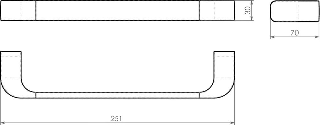 Gedy Gedy, OUTLINE držiak uterákov 250mm, čierna matná, 32212514